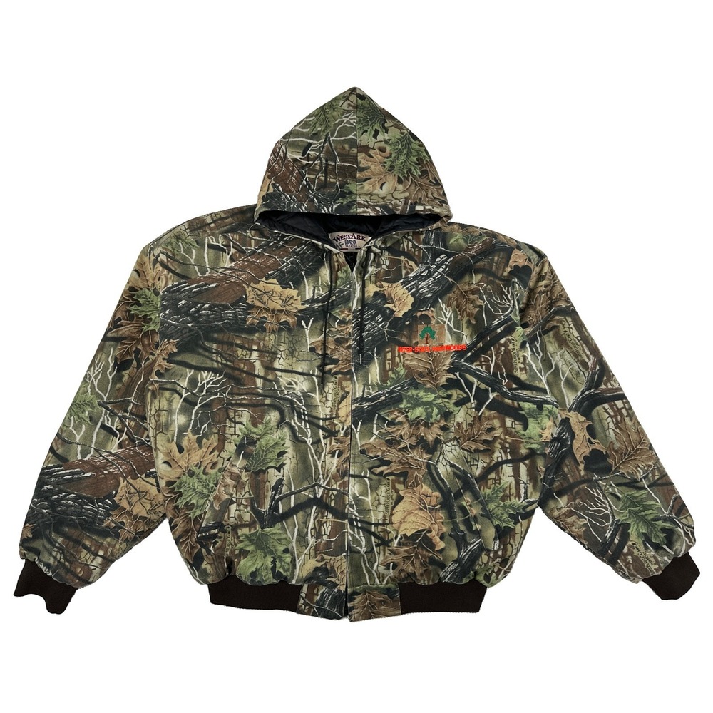 Vintage Westark Superflauge Game Camo Hooded Jacket Men's Large USA